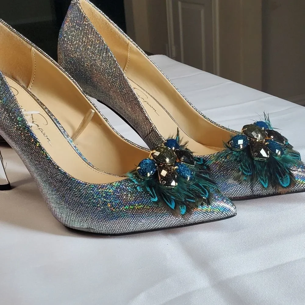 Feathers Detachable shoe clip/brooch - Picture 6 of 12